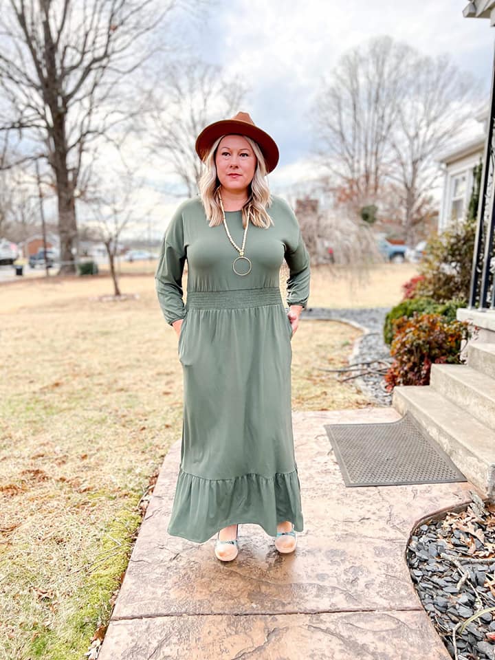 evelyn smocked maxi dress Evelyn Knit Maxi Dress MADISON