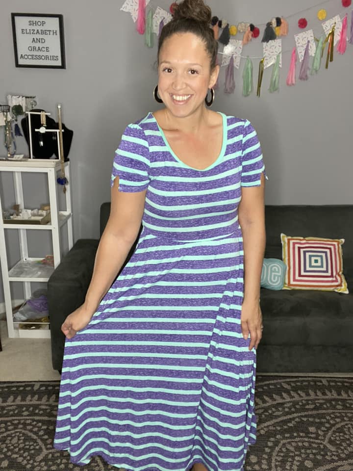 RILEY PURPLE & TURQUOISE DRESS SMALL RILEY PURPLE & TURQUOISE DRESS SMALL