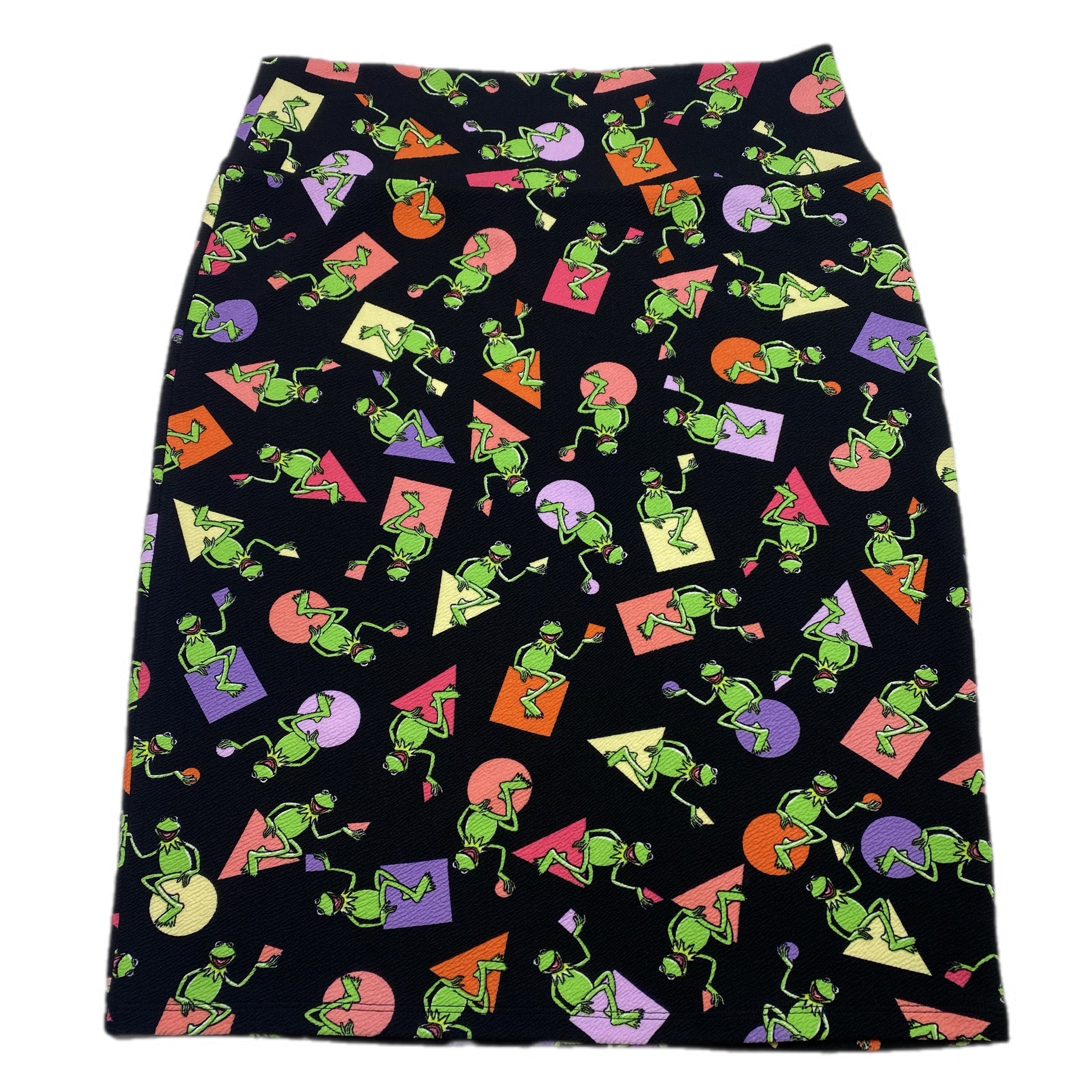 DISNEY CASSIE PENCIL SKIRT - KERMIT BLACK SHAPES