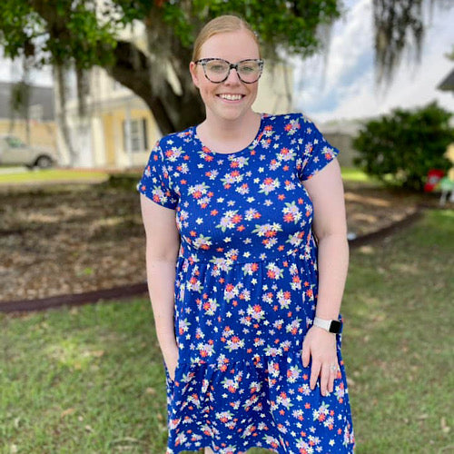 ARIEL BLUE FLORAL DRESS