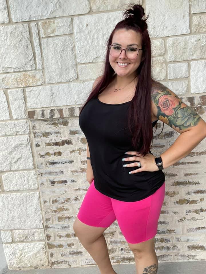 JAMIE FRENCH TERRY SHORTS - HOT PINK