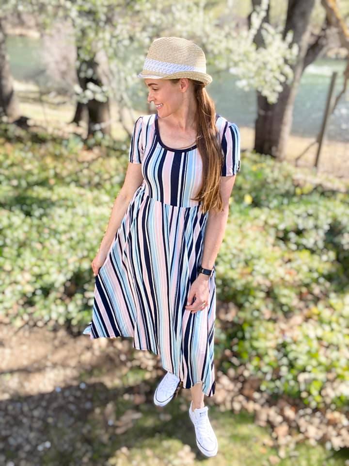 RILEY RIBBON STRIPE DRESS