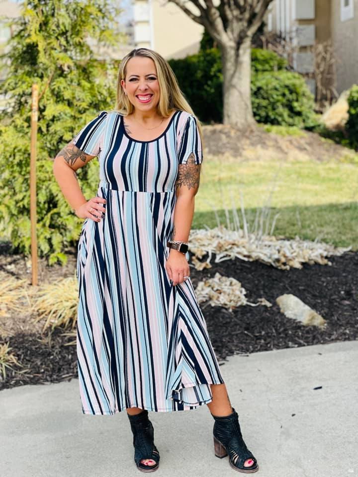 RILEY RIBBON STRIPE DRESS XL RILEY RIBBON STRIPE DRESS XL