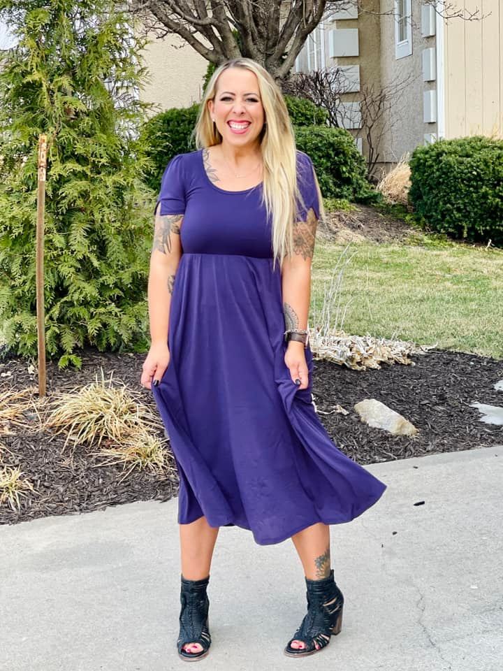 RILEY PURPLE DRESS