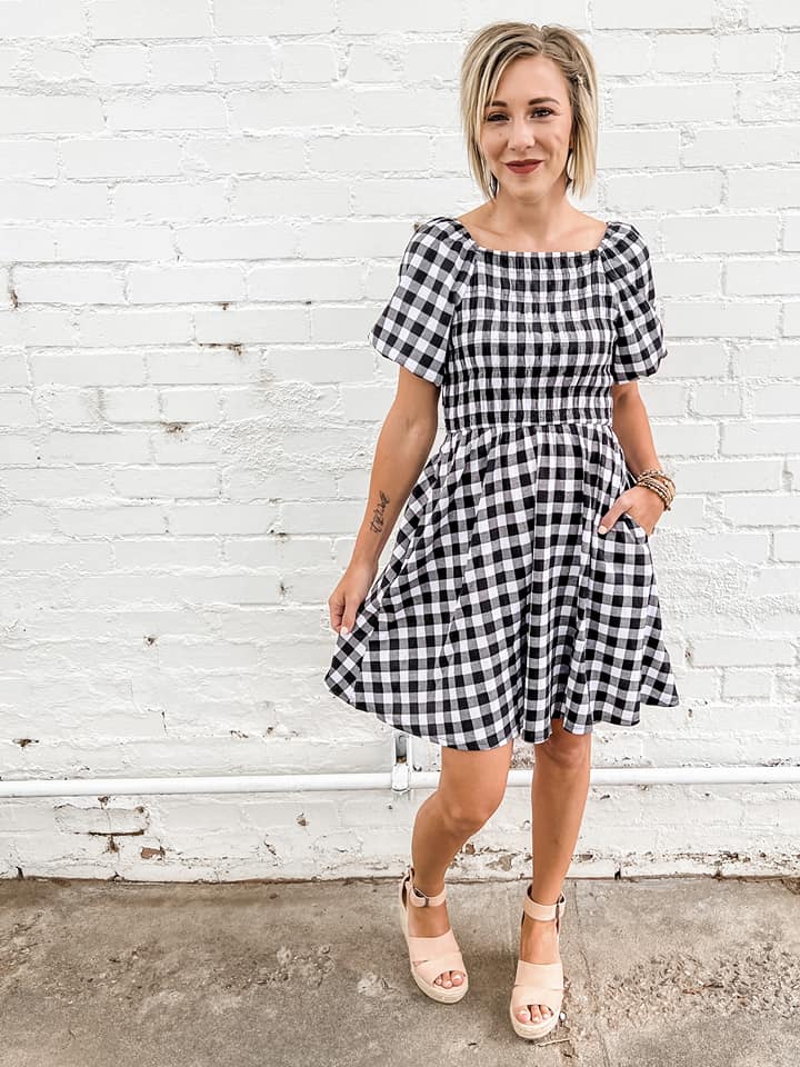 ALINA NAP DRESS CHECKERED / XL ALINA NAP DRESS CHECKERED / XL