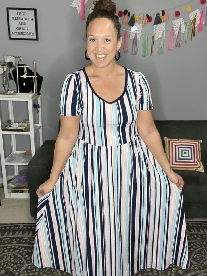 RILEY RIBBON STRIPE DRESS XL RILEY RIBBON STRIPE DRESS XL