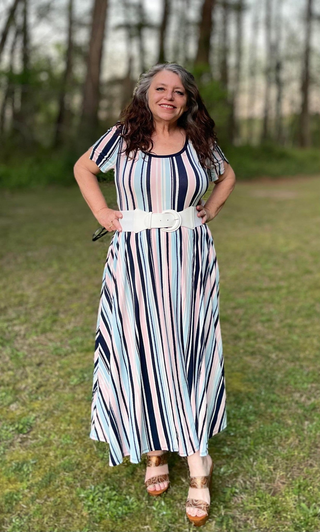 RILEY RIBBON STRIPE DRESS