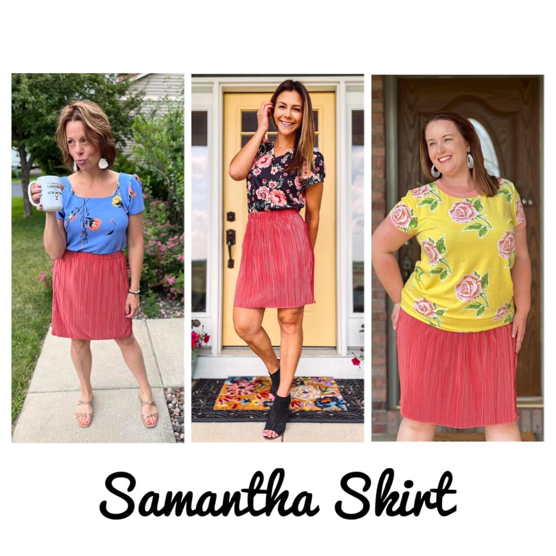 Samantha Plissé Skirt - SALMON