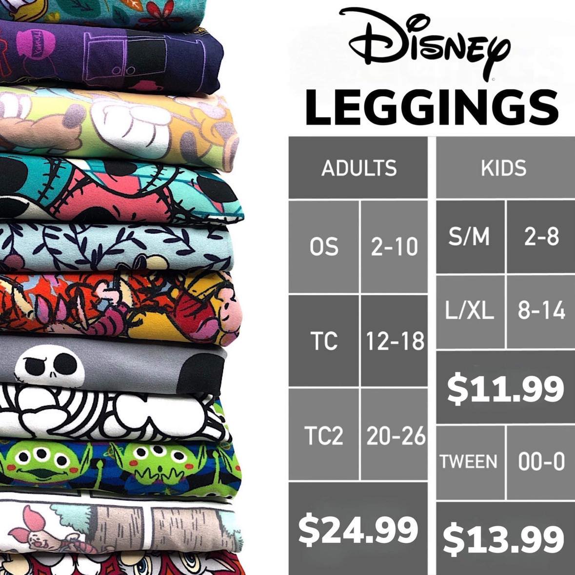 DISNEY ADULT LEGGINGS - TC F