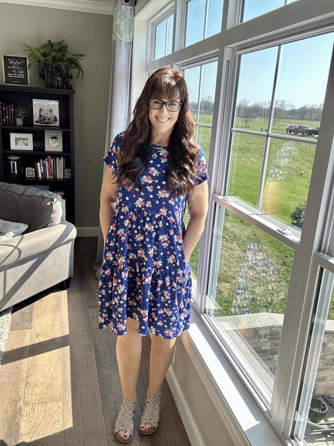 ARIEL BLUE FLORAL DRESS 3XL ARIEL BLUE FLORAL DRESS 3XL