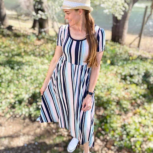 RILEY RIBBON STRIPE DRESS