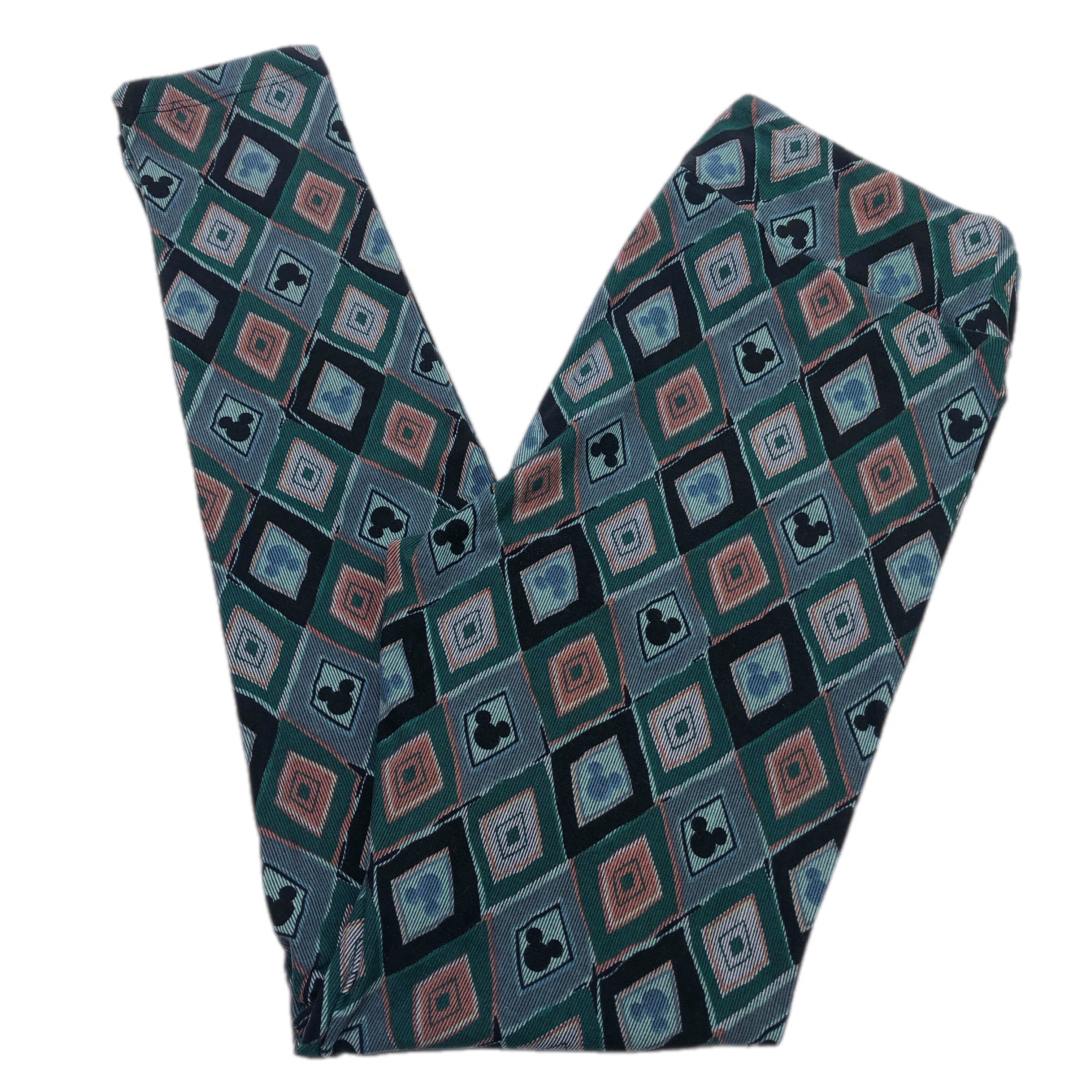 DISNEY ADULT LEGGINGS - ONE SIZE MICKEY DIAMONDS GREEN