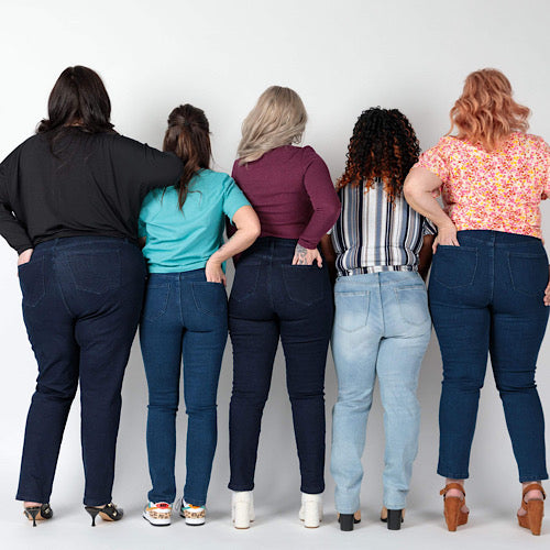 High Rise Slim Straight Denim