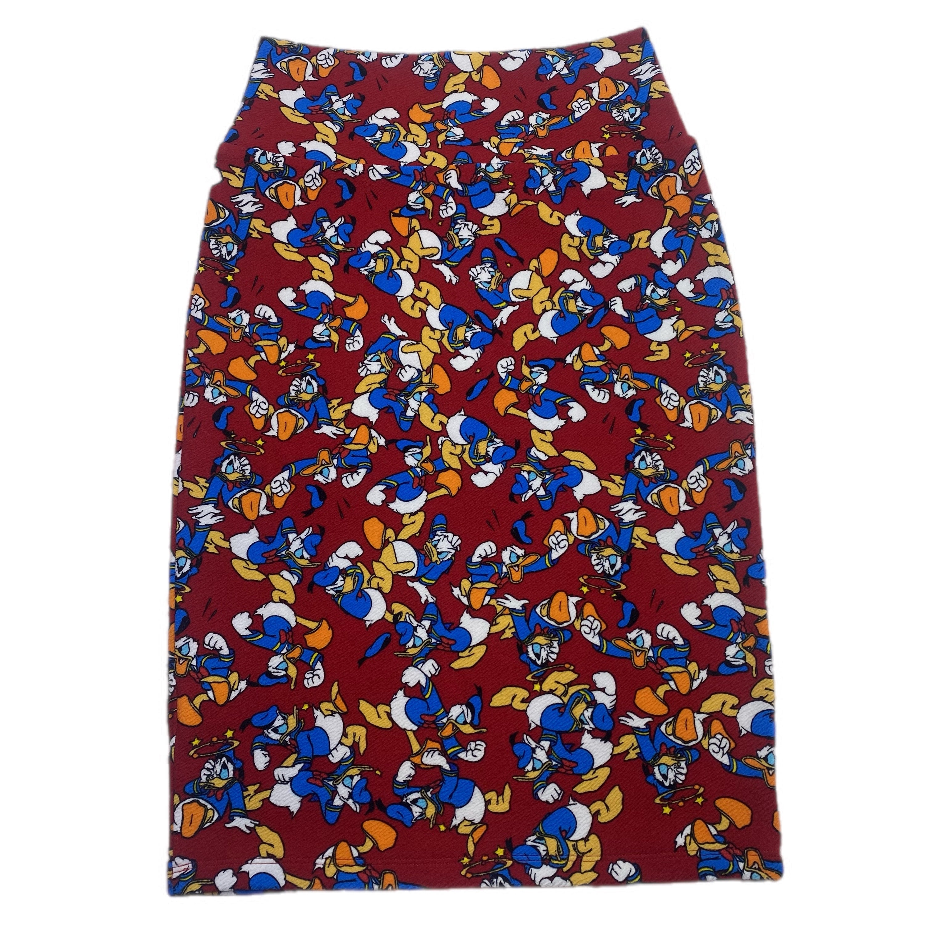 DISNEY CASSIE PENCIL SKIRT - RED DONALD DUCK