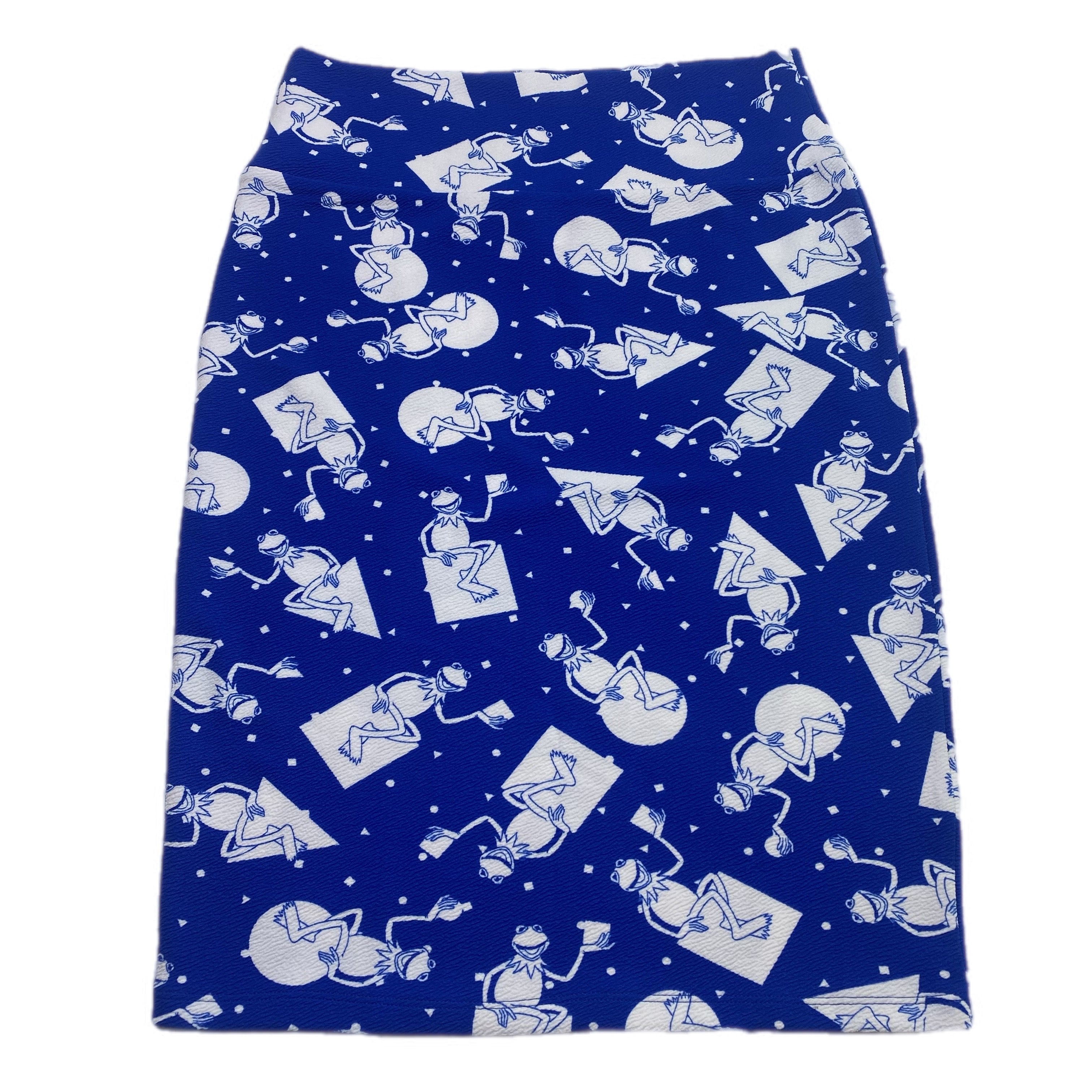 DISNEY CASSIE PENCIL SKIRT - KERMIT ROYAL BLUE