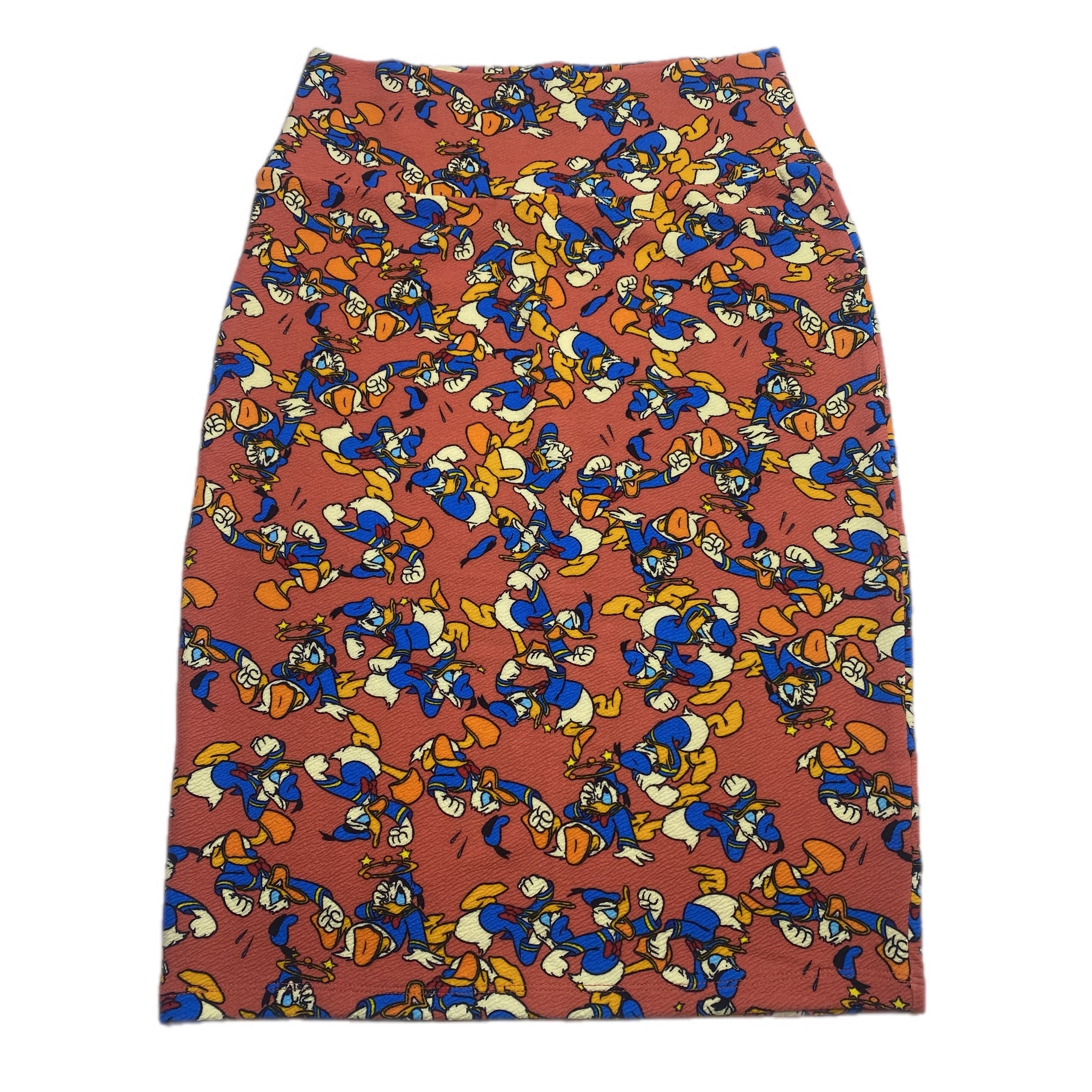 DISNEY CASSIE PENCIL SKIRT - DONALD DUCK SALMON